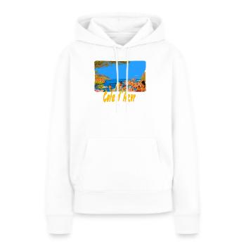 Cote d´ Azur - Frauen Premium Bio Hoodie - Weiß - Vorne - Julia (174cm)