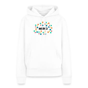 VIELEN DANK. DANKE. VIELEN DANK. JAHRESTAG. GEBURT. - Frauen Premium Bio Hoodie - Weiß - Vorne - Julia (174cm)