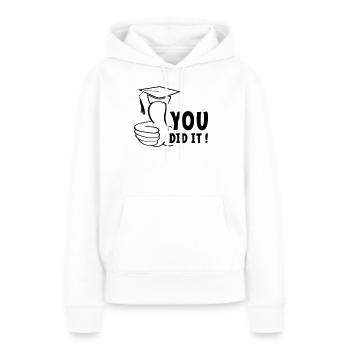 Entweder Sie haben bestanden oder Sie haben es bestanden, Diplom. - Frauen Premium Bio Hoodie - Weiß - Vorne - Julia (174cm)