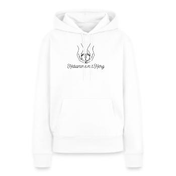 Hebamme mit Herz - personalisierbares Design - Frauen Premium Bio Hoodie - Weiß - Vorne - Julia (174cm)