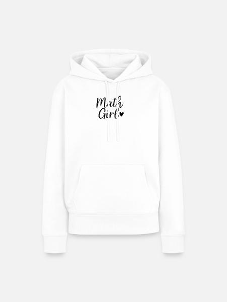 mathGirl - Frauen Premium Bio Hoodie - Weiß