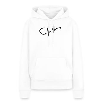 Hameçon Heartbeat - Sweat à capuche Premium bio Femme - blanc - Devant - Julia (174cm)