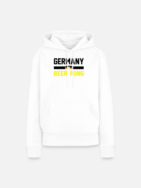 Bier Pong Deutschland - Frauen Premium Bio Hoodie - Weiß
