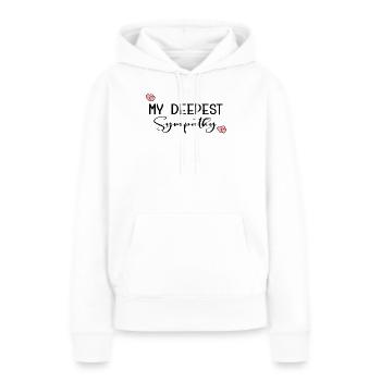 MEIN TIEFSTES BEILEID - Frauen Premium Bio Hoodie - Weiß - Vorne - Julia (174cm)