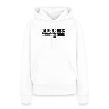 Online Business Loading Online Business Affiliate - Frauen Premium Bio Hoodie - Weiß - Vorne - Julia (174cm)