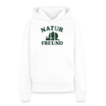 Amoureux de la nature - Sweat à capuche Premium bio Femme - blanc - Devant - Julia (174cm)