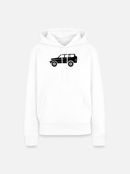 Offroad Adventure SUV - Frauen Premium Bio Hoodie - Weiß