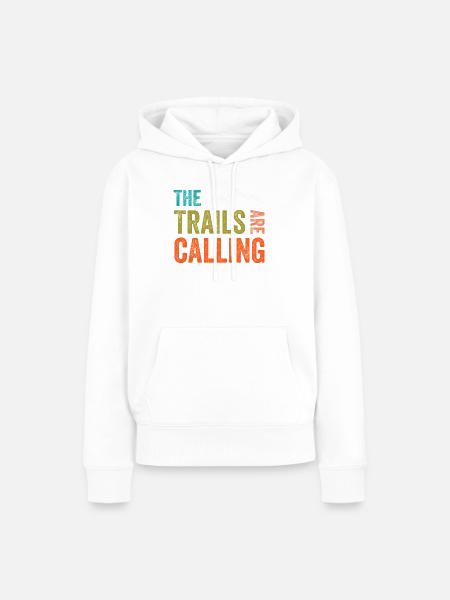 Die Spuren rufen - Frauen Premium Bio Hoodie - Weiß