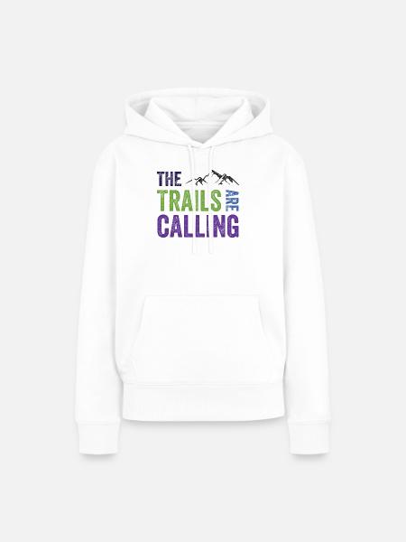 Die Spuren rufen - Frauen Premium Bio Hoodie - Weiß