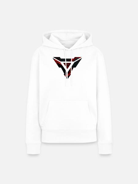 Futuristisches geometrisches Burst-Design - Frauen Premium Bio Hoodie - Weiß