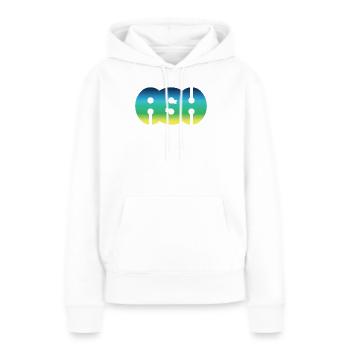 CENDRE - Sweat à capuche Premium bio Femme - blanc - Devant - Julia (174cm)