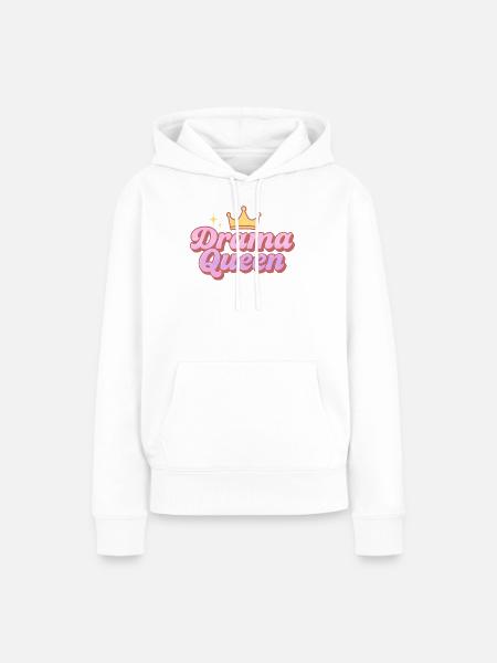 Drama Queen - Frauen Premium Bio Hoodie - Weiß