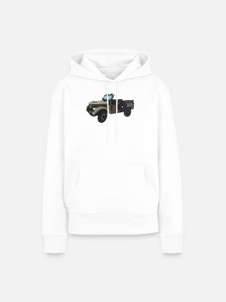 GAZ-69 - Frauen Premium Bio Hoodie - Weiß