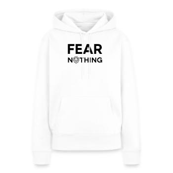 Furchtloses Löwen-Design - Frauen Premium Bio Hoodie - Weiß - Vorne - Julia (174cm)