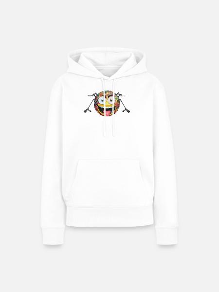 Triple Moji - Frauen Premium Bio Hoodie - Weiß
