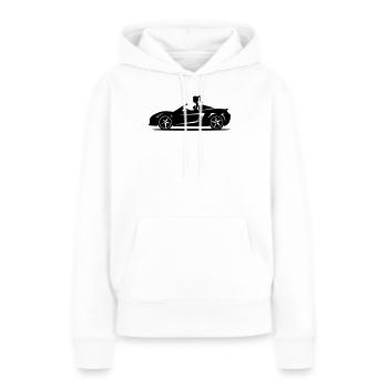 Voiture cabriolet femme - Sweat à capuche Premium bio Femme - blanc - Devant - Julia (174cm)