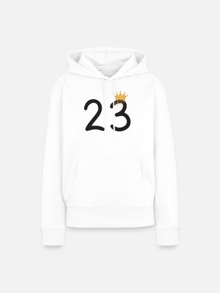 23 - Frauen Premium Bio Hoodie - Weiß