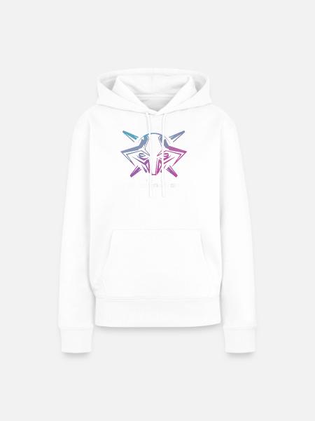 Futuristische Cyborg-Programmierer-Kunst - Frauen Premium Bio Hoodie - Weiß