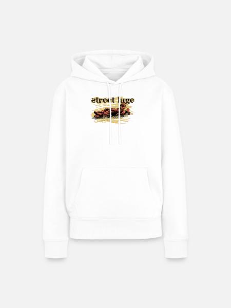 Street luge - Frauen Premium Bio Hoodie - Weiß