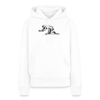 Longboard - Sweat à capuche Premium bio Femme - blanc - Devant - Julia (174cm)
