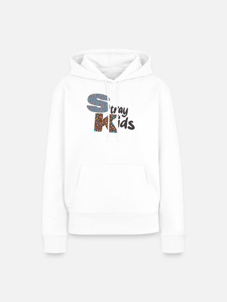 Streunende kinder text - Frauen Premium Bio Hoodie - Weiß