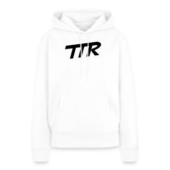 Taxer les riches - Sweat à capuche Premium bio Femme - blanc - Devant - Julia (174cm)