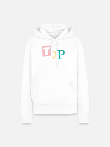 Nach oben - Frauen Premium Bio Hoodie - Weiß