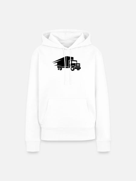 Transporter Lkw Symbol - Frauen Premium Bio Hoodie - Weiß