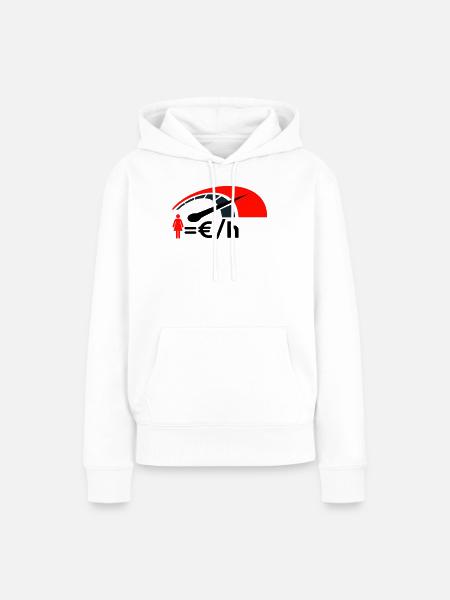 Ausgabenzähler - Frauen Premium Bio Hoodie - Weiß