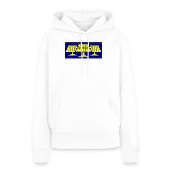 Solar Photovoltaik Panele - Frauen Premium Bio Hoodie - Weiß - Vorne - Julia (174cm)