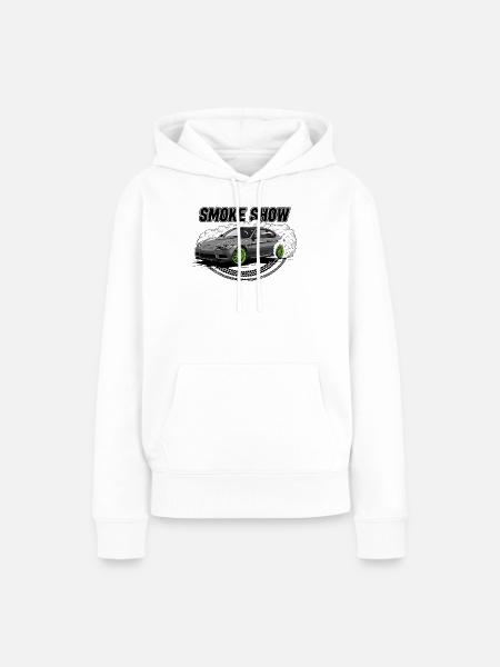 Smoke Show - Frauen Premium Bio Hoodie - Weiß