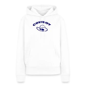 COWBOY - Frauen Premium Bio Hoodie - Weiß - Vorne - Julia (174cm)