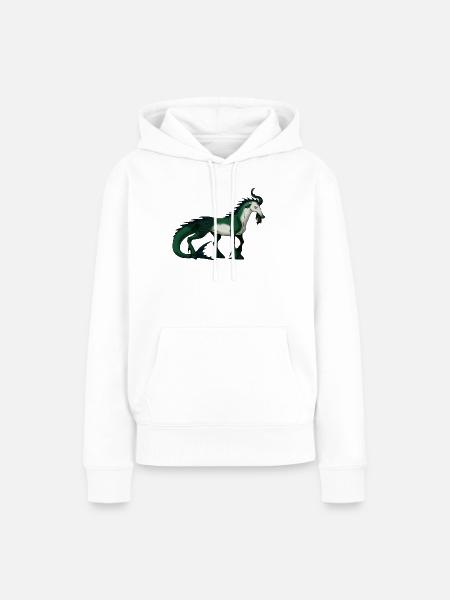 Steinbock - Frauen Premium Bio Hoodie - Weiß