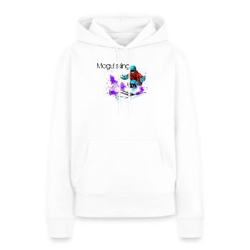 Ski de bosses - Sweat à capuche Premium bio Femme - blanc - Devant - Julia (174cm)