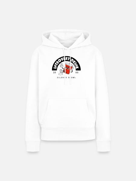 Introvertiert - Frauen Premium Bio Hoodie - Weiß