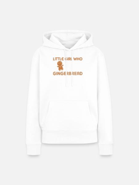 Lebkuchen Weihnachten Lebkuchenmann Gingerbread - Frauen Premium Bio Hoodie - Weiß