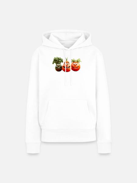 Gemüse - Frauen Premium Bio Hoodie - Weiß