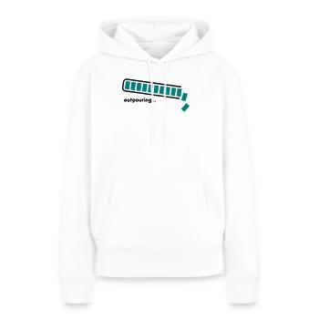 épanchement - Sweat à capuche Premium bio Femme - blanc - Devant - Julia (174cm)