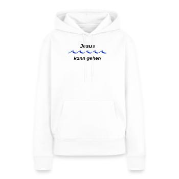 Jésus peut marcher - Sweat à capuche Premium bio Femme - blanc - Devant - Julia (174cm)