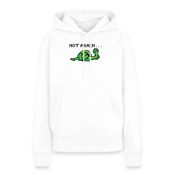 Pixelart Serpent - Sweat à capuche Premium bio Femme - blanc - Devant - Julia (174cm)