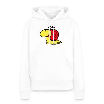 Schnecke frech Zunge rausstrecken schnell klein - Frauen Premium Bio Hoodie - Weiß - Vorne - Julia (174cm)