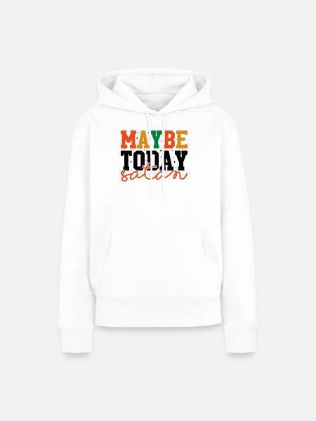 Bunte Buchstabenmuster Punkte - Frauen Premium Bio Hoodie - Weiß