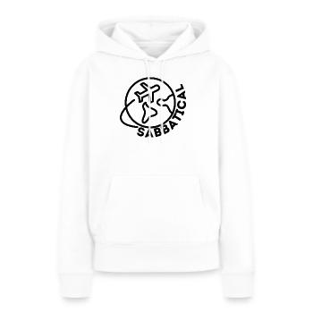 Sabbatique - Sweat à capuche Premium bio Femme - blanc - Devant - Julia (174cm)