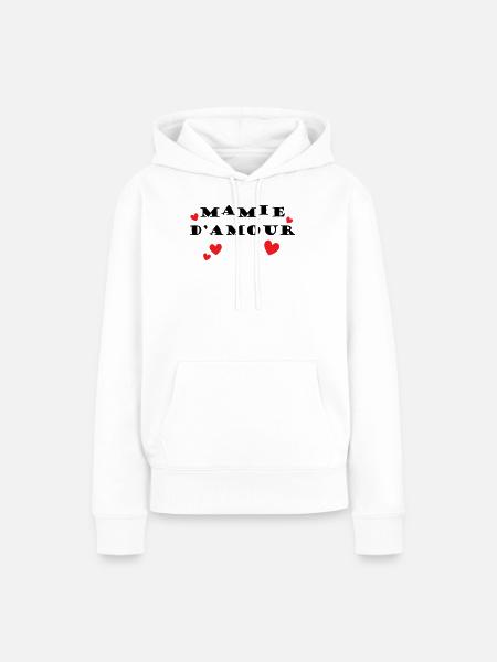 Oma der Liebe - Frauen Premium Bio Hoodie - Weiß