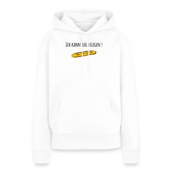 Baguette - Frauen Premium Bio Hoodie - Weiß - Vorne - Julia (174cm)