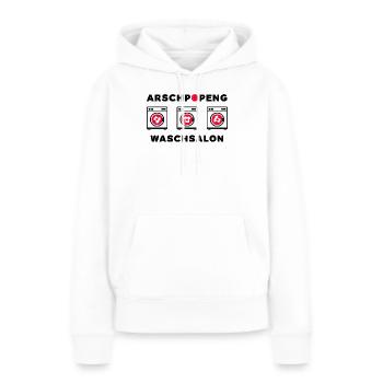 Laverie automatique d’Arschpopeng - Sweat à capuche Premium bio Femme - blanc - Devant - Julia (174cm)