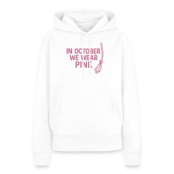 In October We Wear Pink - Frauen Premium Bio Hoodie - Weiß - Vorne - Julia (174cm)