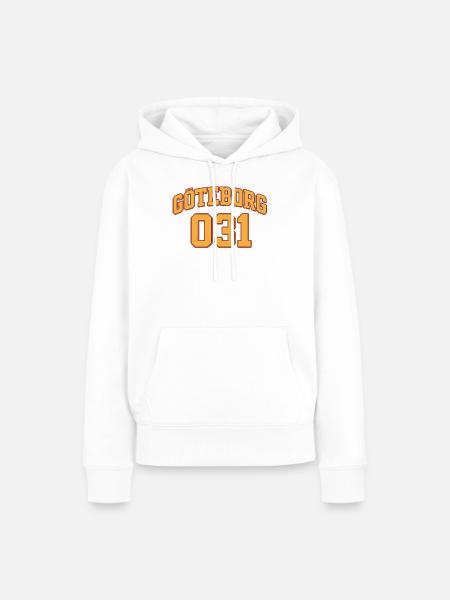 Göteborg, 031 Uni - Frauen Premium Bio Hoodie - Weiß