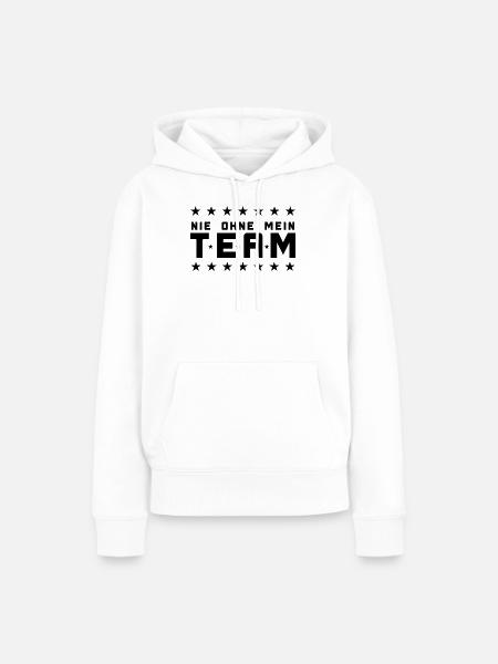 Mein Team - Frauen Premium Bio Hoodie - Weiß