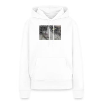 Katzenporträt Mosaik - Frauen Premium Bio Hoodie - Weiß - Vorne - Julia (174cm)